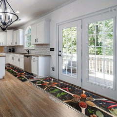 Modern Spices Print Rug - Non Slip - Machine Washable