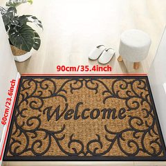 Durable Welcome Doormat Low Pile Indoor Outdoor Entrance Mat