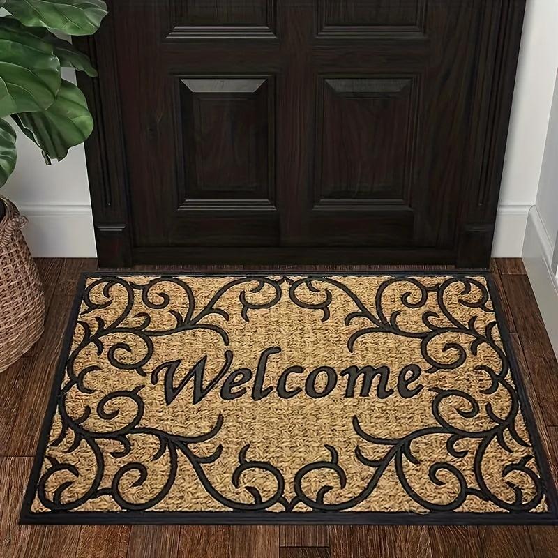 Durable Welcome Doormat Low Pile Indoor Outdoor Entrance Mat