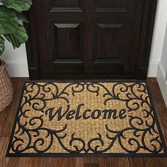 Durable Welcome Doormat Low Pile Indoor Outdoor Entrance Mat