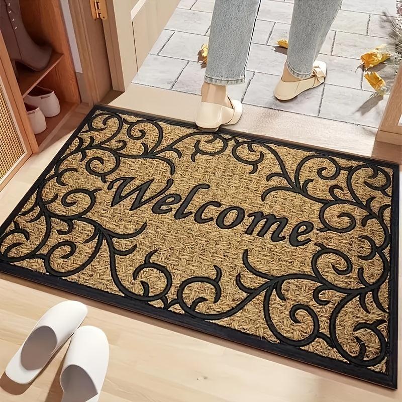 Durable Welcome Doormat Low Pile Indoor Outdoor Entrance Mat