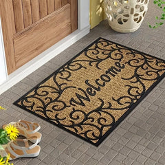 Durable Welcome Doormat Low Pile Indoor Outdoor Entrance Mat