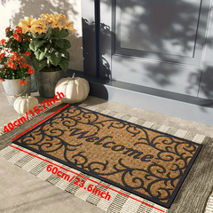 Durable Welcome Doormat Low Pile Indoor Outdoor Entrance Mat