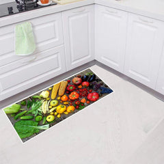 2pcs Soft Thickened Kitchen Mat Non slip Floor Mat Waterproof Runner Rug