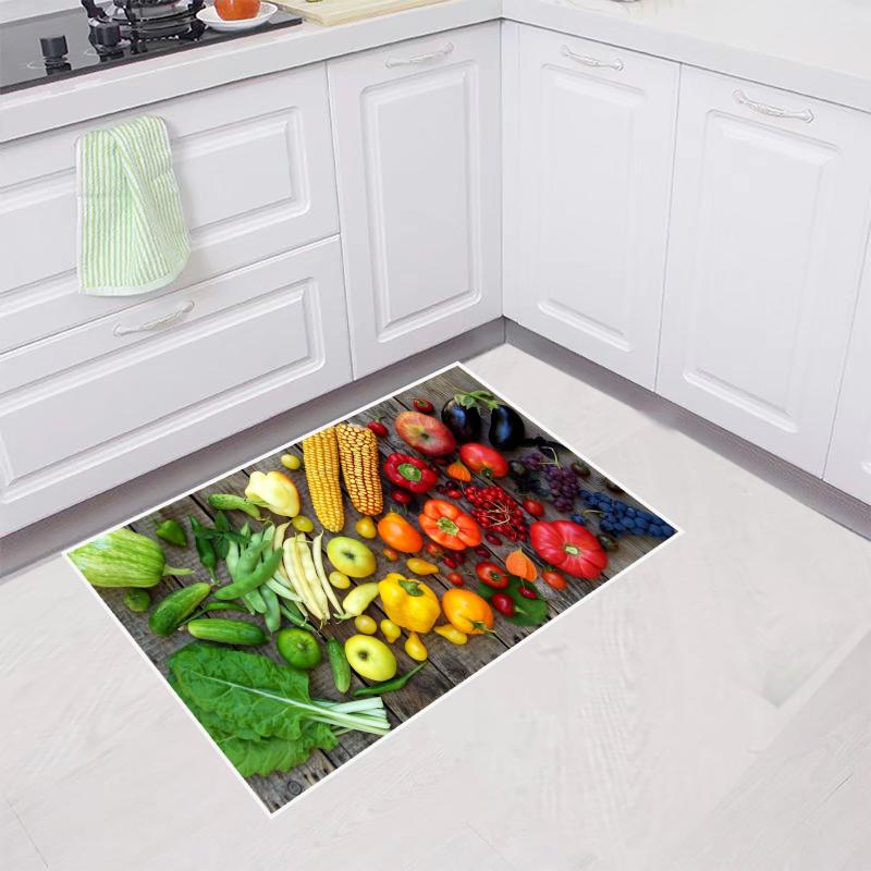 2pcs Soft Thickened Kitchen Mat Non slip Floor Mat Waterproof Runner Rug