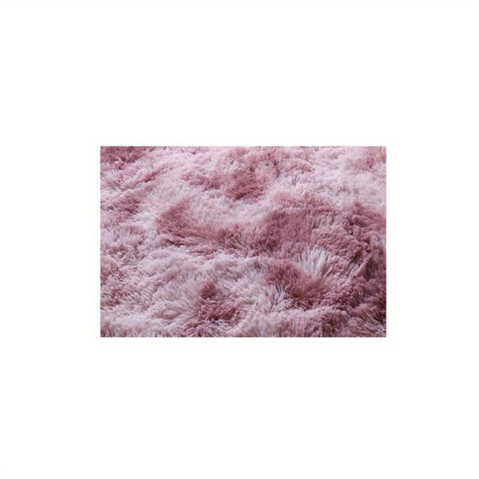 Soft Pink Purple Tie Dye Plush Decorative Carpet