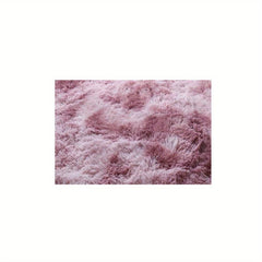 Soft Pink Purple Tie Dye Plush Decorative Carpet