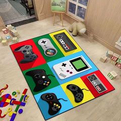 Gaming Room Decor Rug - Non-Slip Video Gamer Area Mat