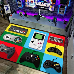 Gaming Room Decor Rug - Non-Slip Video Gamer Area Mat