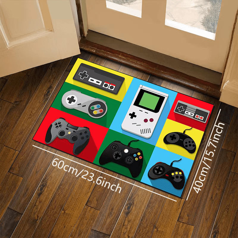Gaming Room Decor Rug - Non-Slip Video Gamer Area Mat