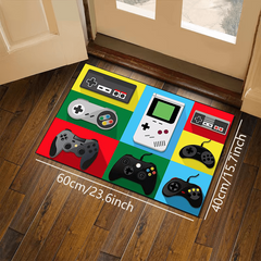 Gaming Room Decor Rug - Non-Slip Video Gamer Area Mat