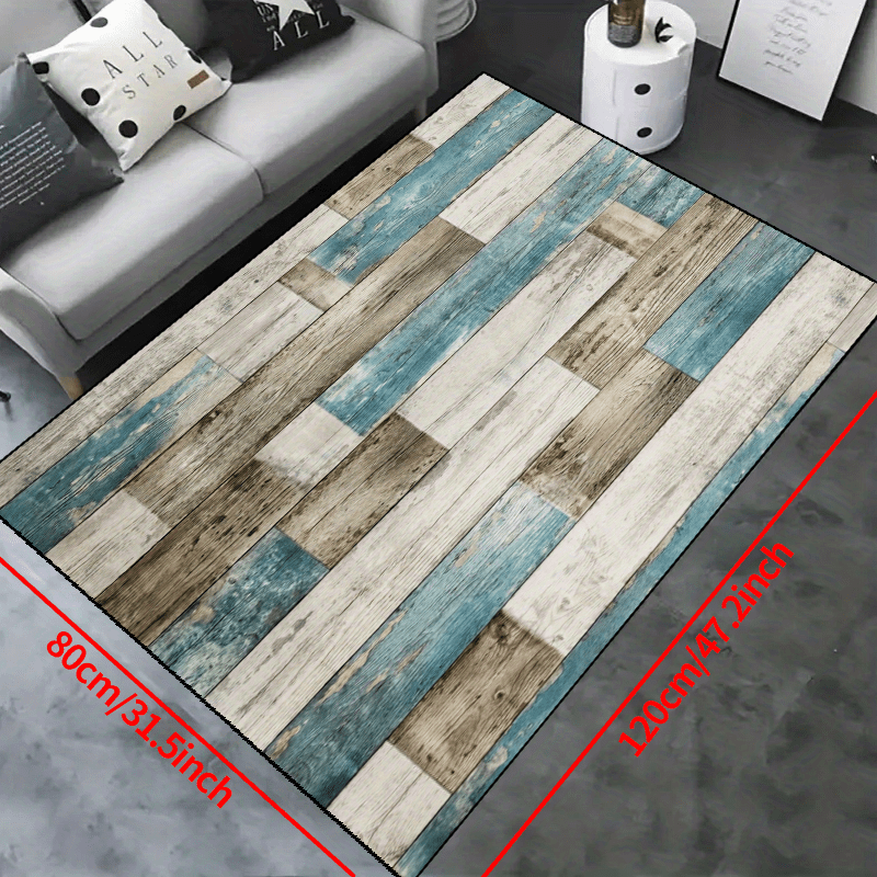 Stripe Pattern Rug Non-slip Washable Carpet Living Room Bedroom Outdoor Decor