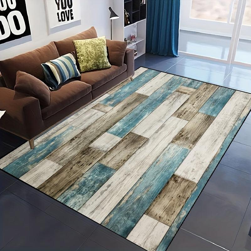 Stripe Pattern Rug Non-slip Washable Carpet Living Room Bedroom Outdoor Decor