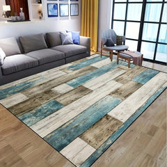 Stripe Pattern Rug Non-slip Washable Carpet Living Room Bedroom Outdoor Decor