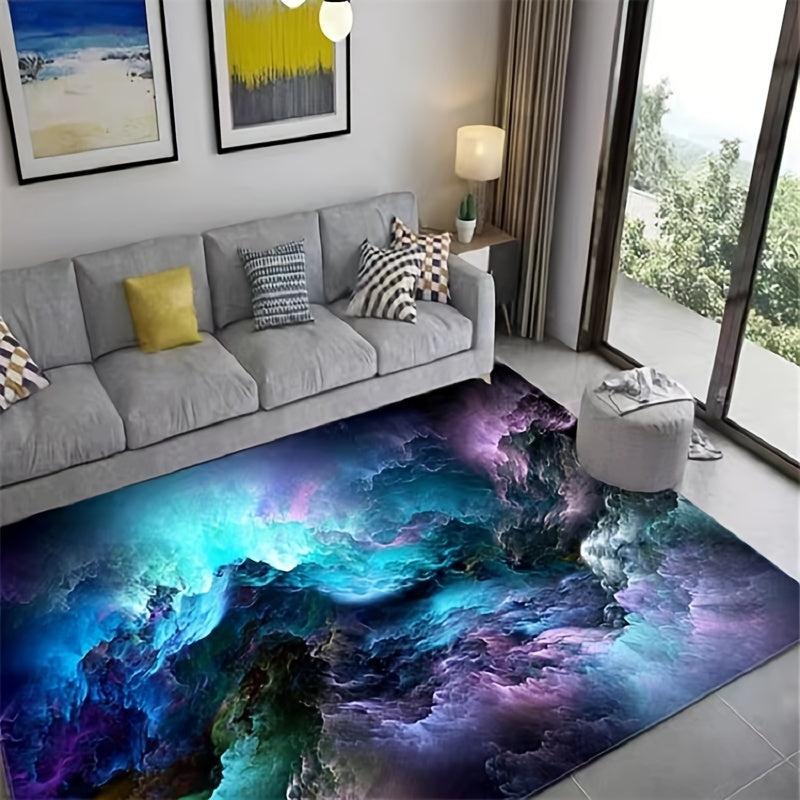 3D Illusion Galaxy Outer Space Stars Floor Mat