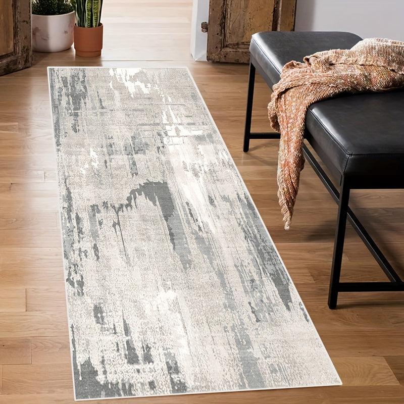 Minimalist Abstract Runner Rug Vintage Non Slip Non Shedding Runner Hallway