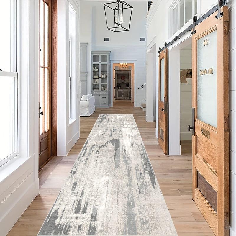 Minimalist Abstract Runner Rug Vintage Non Slip Non Shedding Runner Hallway
