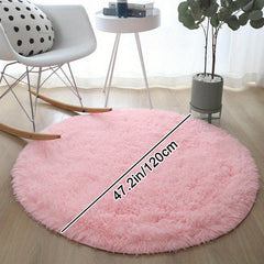 Ultra Soft Plush Rug Round Large Area Rug Non slip Fluffy Shaggy Rug