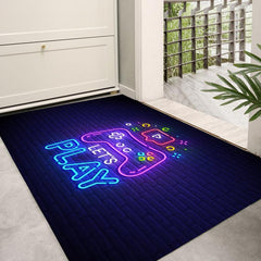 Large Neon Video Game Floor Mat Gamer Carpet for Living Room and Bedroom