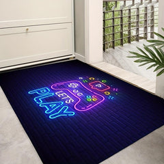 Large Neon Video Game Floor Mat Gamer Carpet for Living Room and Bedroom