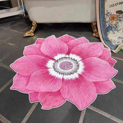 3D Flower Floor Mat Soft Stain Resistant Non Slip Carpet