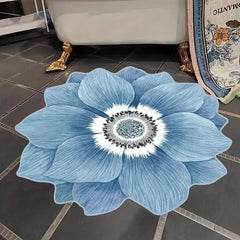 3D Flower Floor Mat Soft Stain Resistant Non Slip Carpet