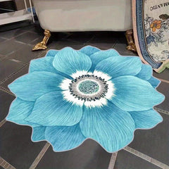 3D Flower Floor Mat Soft Stain Resistant Non Slip Carpet