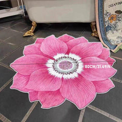 3D Flower Floor Mat Soft Stain Resistant Non Slip Carpet
