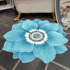 3D Flower Floor Mat Soft Stain Resistant Non Slip Carpet