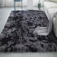 Soft Shag Area Rug Grey Carpet Bedroom Living Room Decor Non Slip Washable
