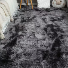 Soft Shag Area Rug Grey Carpet Bedroom Living Room Decor Non Slip Washable