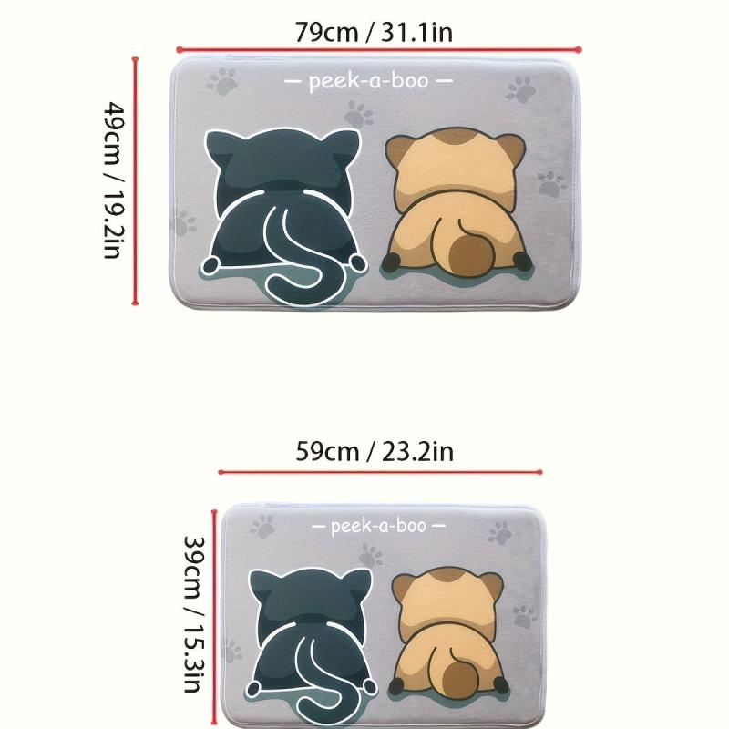Non-slip Sponge Bathroom Floor Mat - Absorbent Door Mat