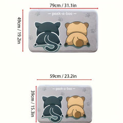 Non-slip Sponge Bathroom Floor Mat - Absorbent Door Mat