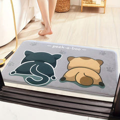 Non-slip Sponge Bathroom Floor Mat - Absorbent Door Mat