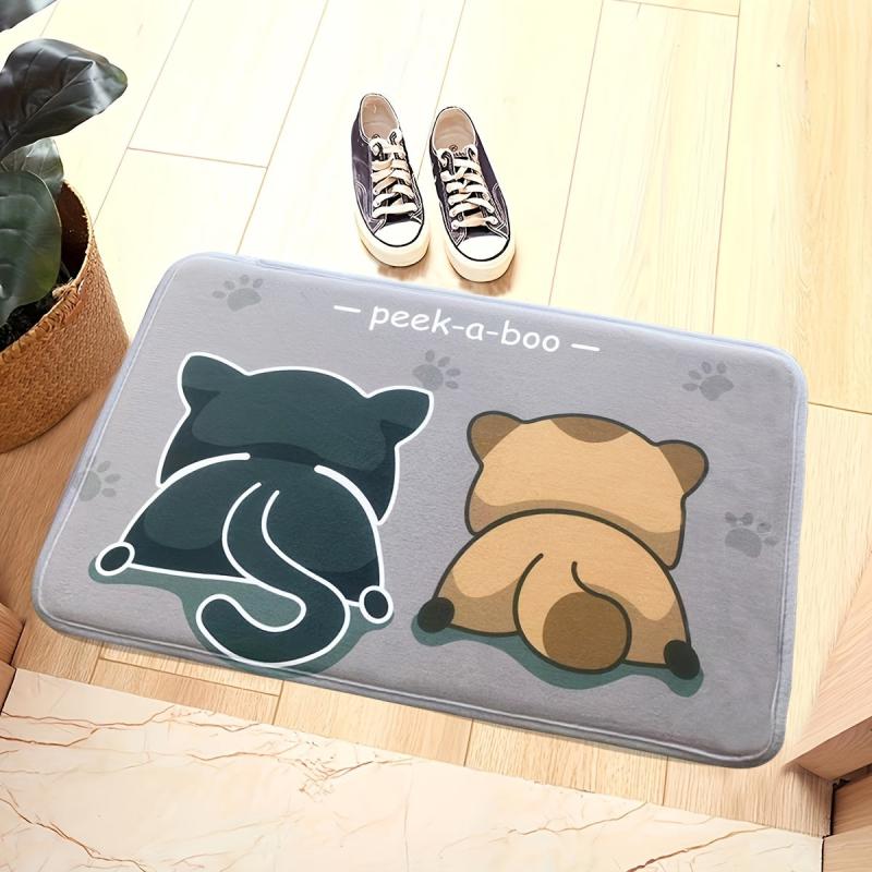 Non-slip Sponge Bathroom Floor Mat - Absorbent Door Mat