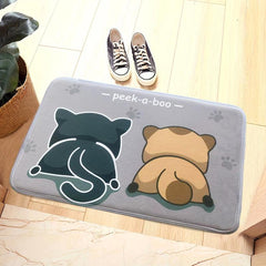 Non-slip Sponge Bathroom Floor Mat - Absorbent Door Mat
