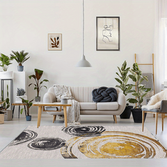 Modern Minimalist Circle Pattern Large Area Carpet