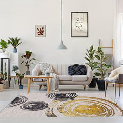 Modern Minimalist Circle Pattern Large Area Carpet