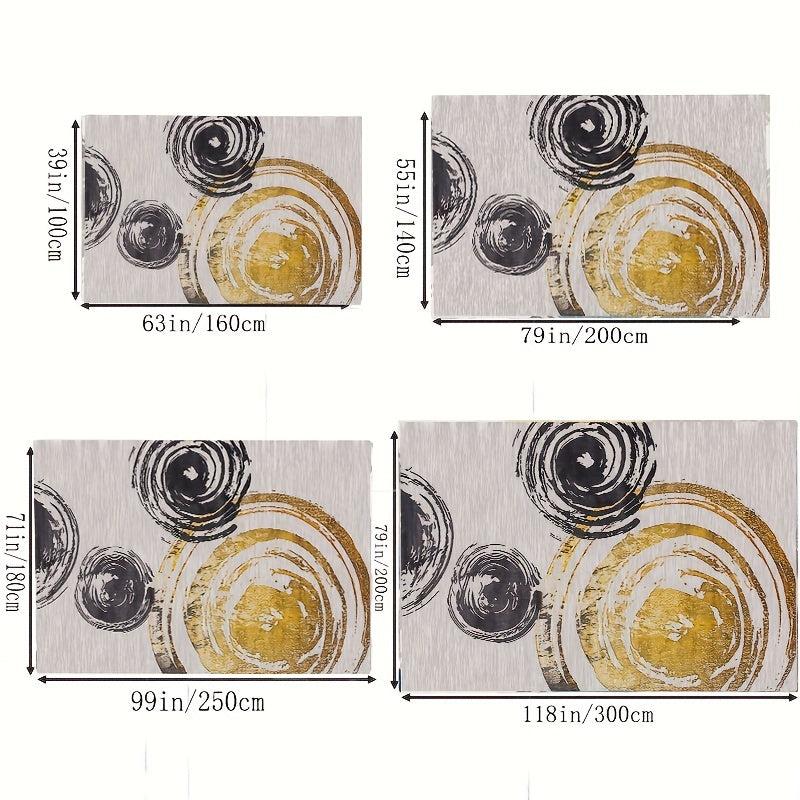 Modern Minimalist Circle Pattern Large Area Carpet