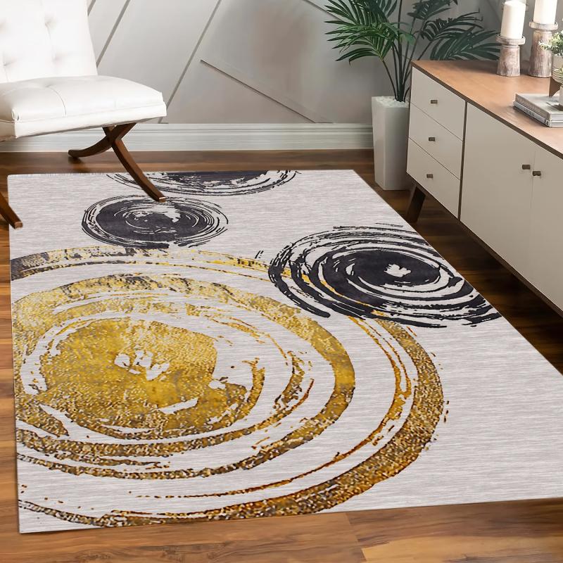 Modern Minimalist Circle Pattern Large Area Carpet
