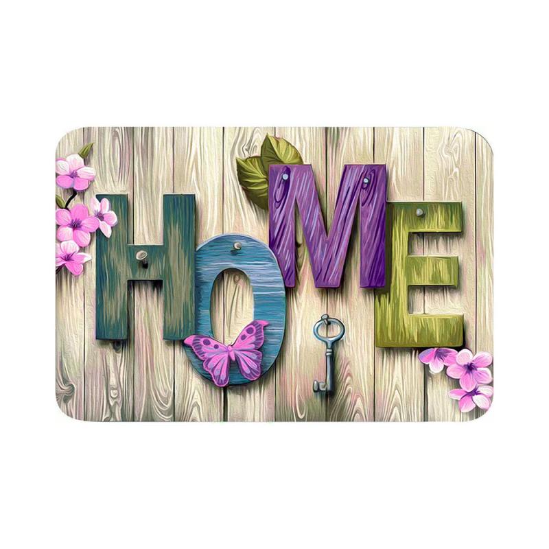 Soft Cushioned Kitchen Rug Wooden Print Anti Fatigue Waterproof Non Slip Mats