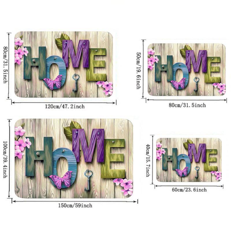 Soft Cushioned Kitchen Rug Wooden Print Anti Fatigue Waterproof Non Slip Mats