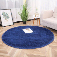 Soft Fluffy Round Rug for Nursery Kids Teens Bedroom Dorm Baby's Room Carpet