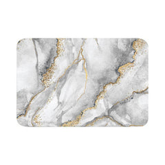 Non Slip Grey Marble Print Sponge Floor Mat
