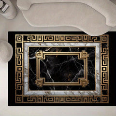 European Style Large Area Rug Golden Home Decoration Soft Velvet Lounge Rug