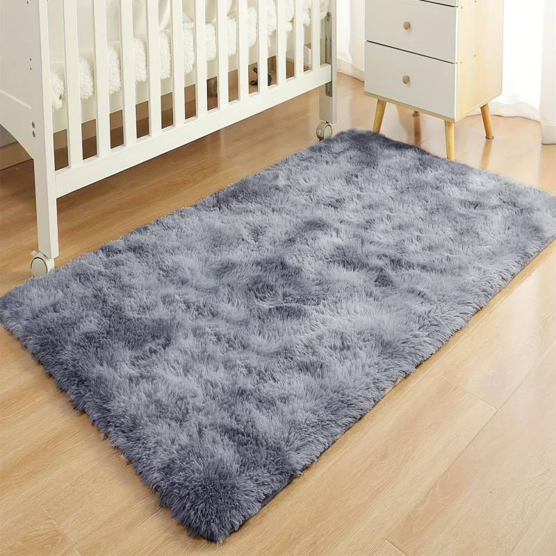 Soft Plush Shag Area Rugs For Living Room Tie dyed Fluffy Shaggy Floor Carpet