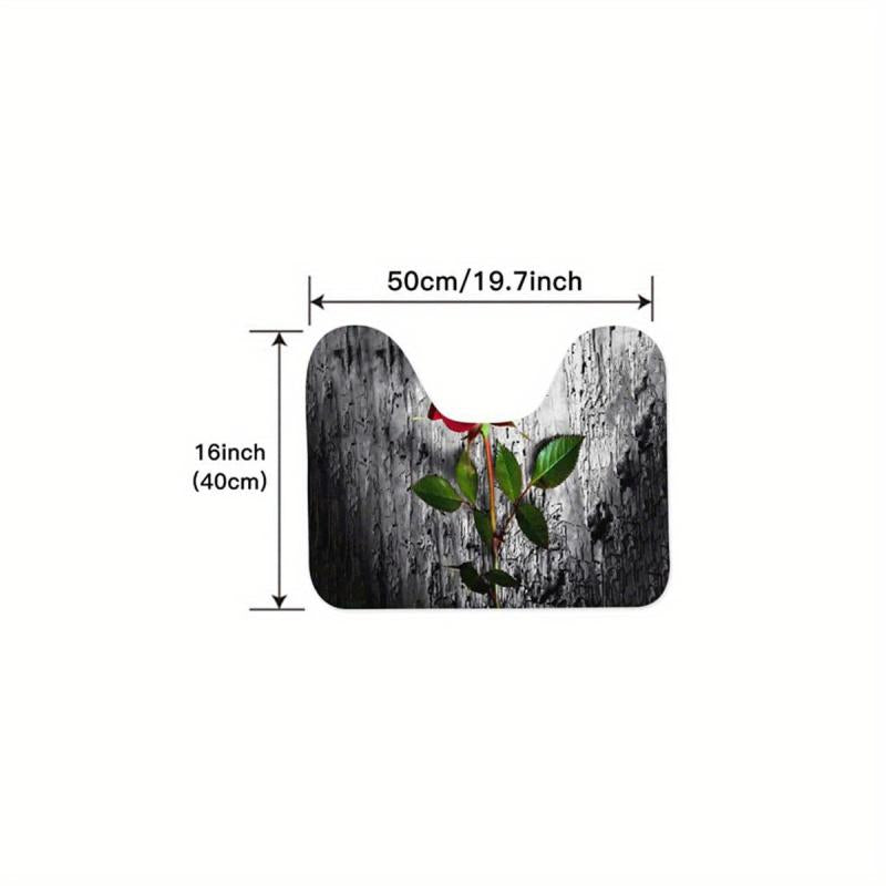 Soft and Non Slip Rose Bath Mat Rug - Add a Touch of Elegance to Your Bathroom