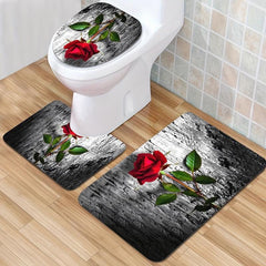 Soft and Non Slip Rose Bath Mat Rug - Add a Touch of Elegance to Your Bathroom