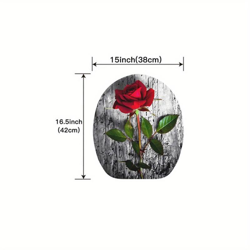 Soft and Non Slip Rose Bath Mat Rug - Add a Touch of Elegance to Your Bathroom