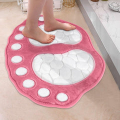 Dog Footprint Bathmat Memory Foam Cozy Bathroom Floor Rug Non Slip